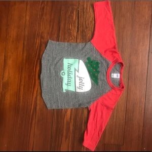 Hand painted holiday shirt 3/4 sleeves